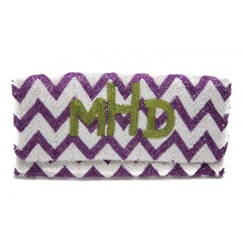 Violet and White Chevron